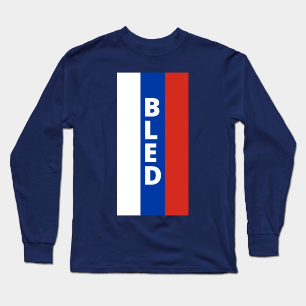 Bled City in Slovenian Flag Colors Vertical Long Sleeve T-Shirt by aybe7elf